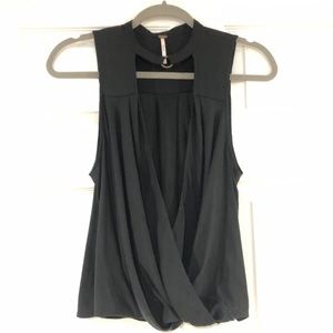 Free People Black Choker Tank
